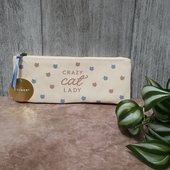 Fringe Other - Fringe Crazy Cat Lady canvas pouch NWT